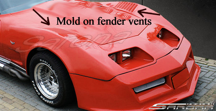 Custom Chevy Corvette  All Styles Air Scoops (1965 - 2016) - $290.00 (Part #CH-001-AS)